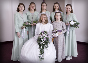 Kristina with her Bridesmaids and Flower Girl.
